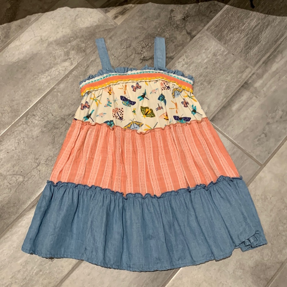Butterfly chambray dress